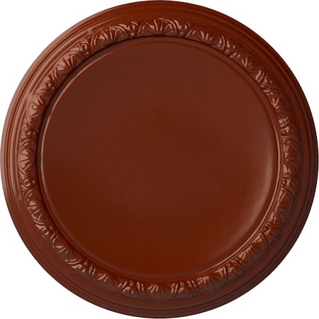 Carlsbad Ceiling Medallion (Fits Canopies up to 14 1/4"), Hnd-Painted Firebrick, 19 1/2"OD x 1 3/4"P